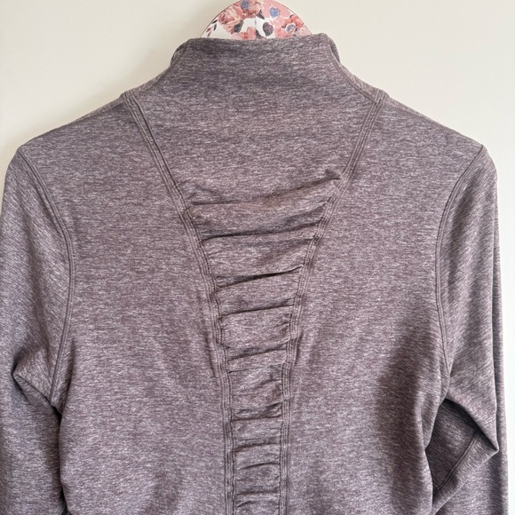 LULULEMON Cypress Kiss 1/2 Zip Top In Heathered Lunar Rock 10 Purple Long Sleeve - Picture 9 of 12